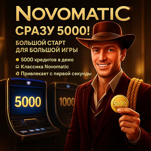 Игровые автоматы Новоматик 5000 кредитов